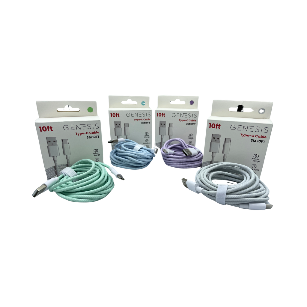 GENESIS 10ft. Type-C USB Charging Cable (24-Pack)