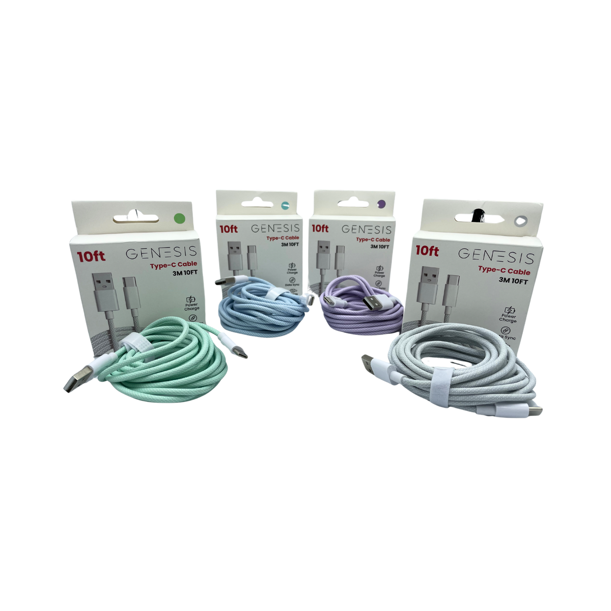 GENESIS 10ft. Type-C USB Charging Cable (24-Pack)