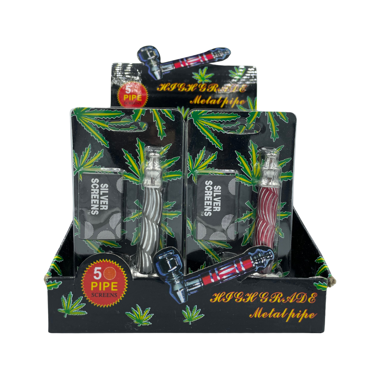 Metal Pipes with Screens (12-Pack)