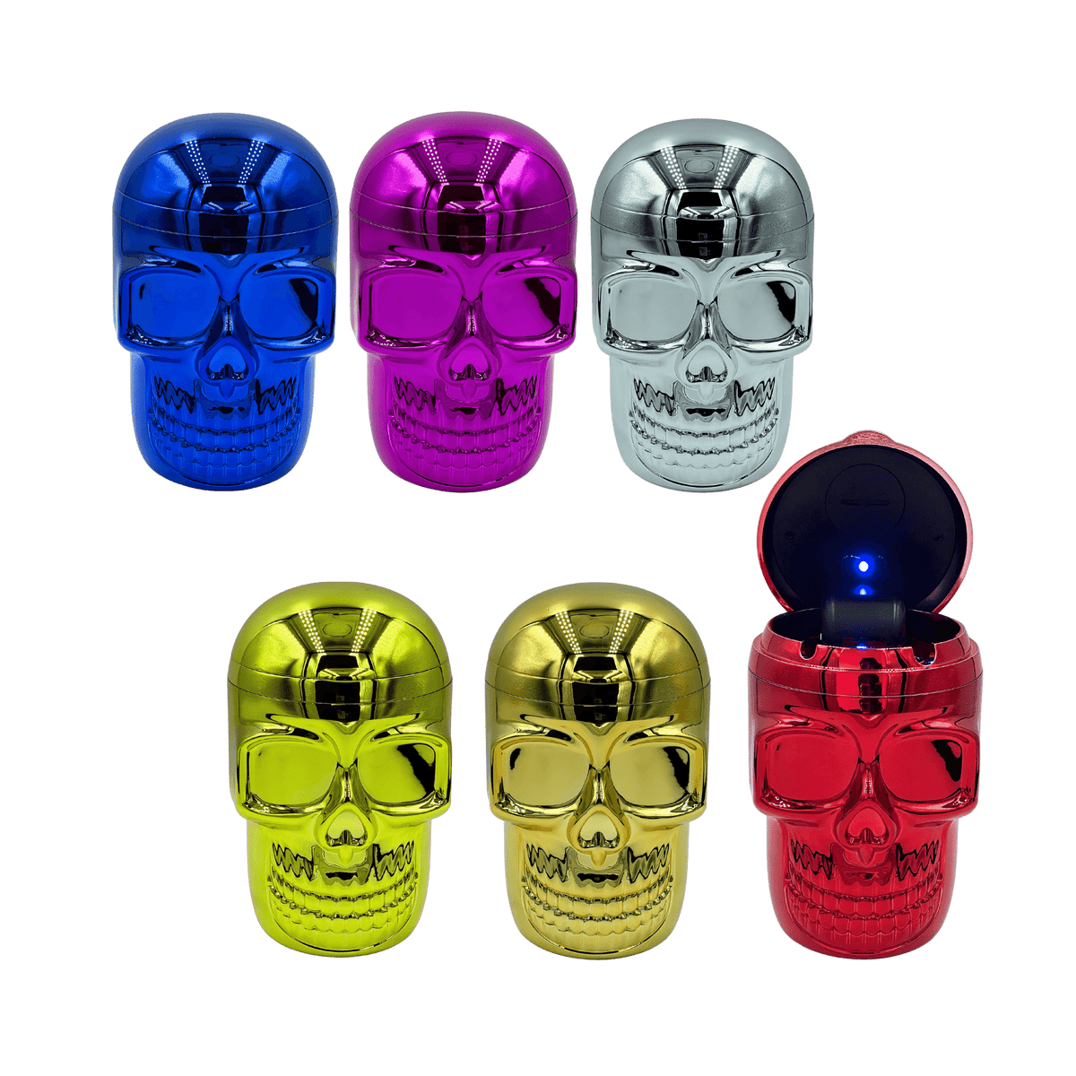 Skull Cup Holder Ashtrays (6-Pack)
