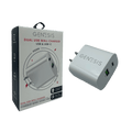 GENESIS Dual USB Wall Charger: USB & USB-C (18-Pack)