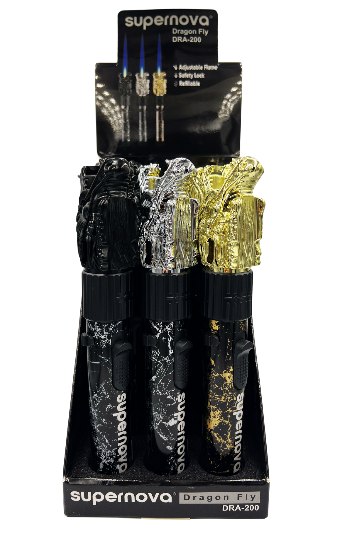 Dragon Fly Torch Lighter *With Lock* (12-pack)